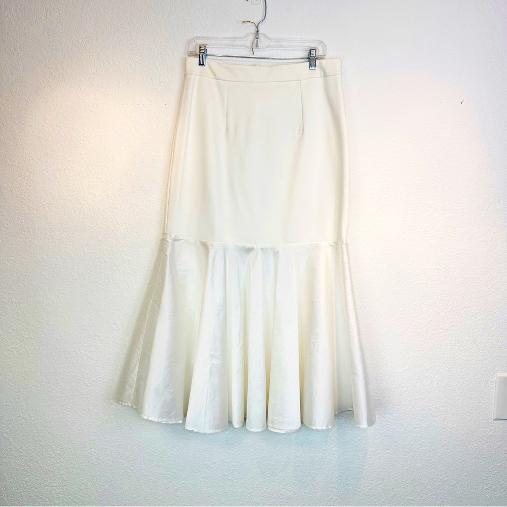 Vita Grace Sienna Cocktail Contrast Fit n Flare Skirt Alabaster Size 12